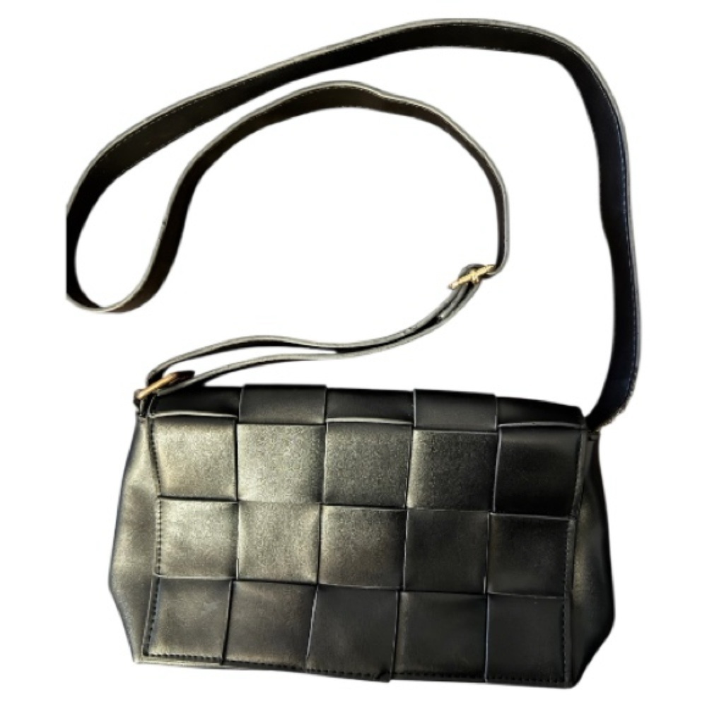 Alexis Bendel Woven Black Shoulder Bag